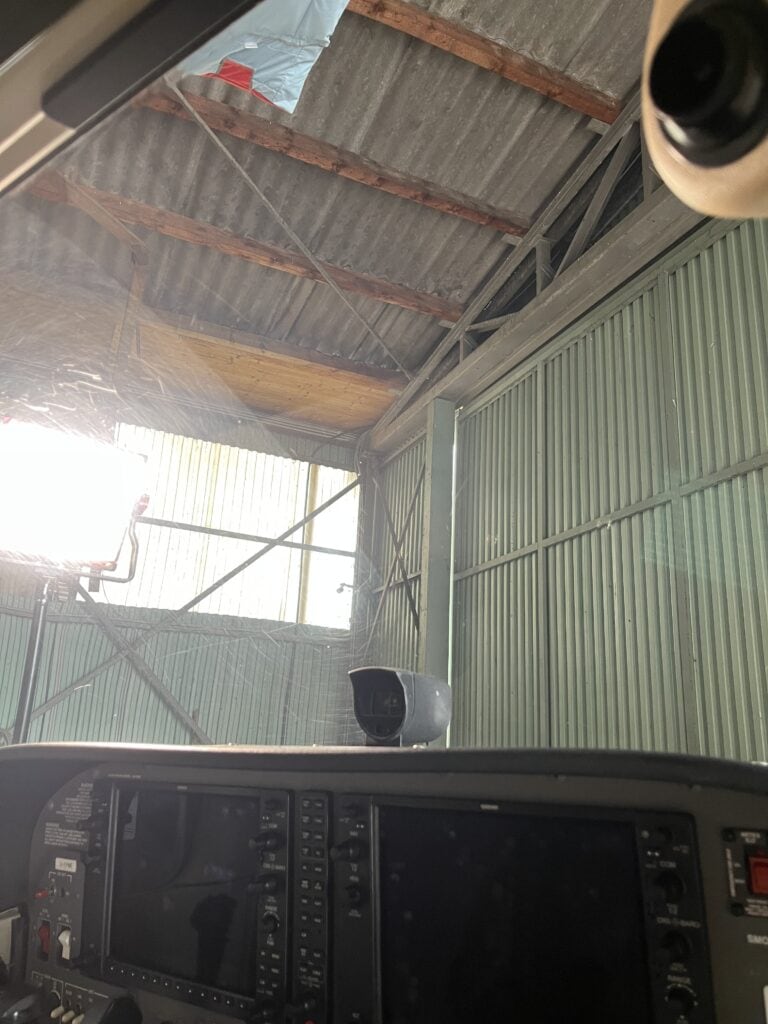 showing before and after of aircraft window repair